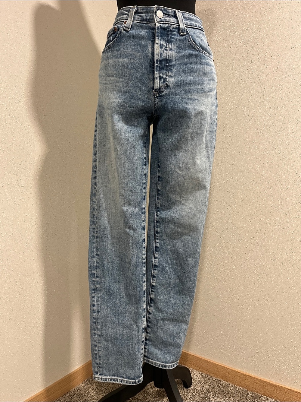 AG Adriano Goldschmied Alexis Slim Straight Leg Jeans - Light Blue-26R
